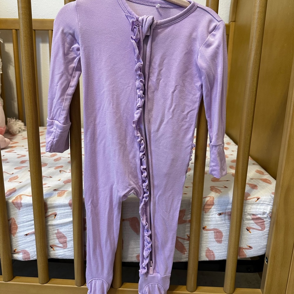 Posh Peanut Lavender One Piece Footie Pajamas